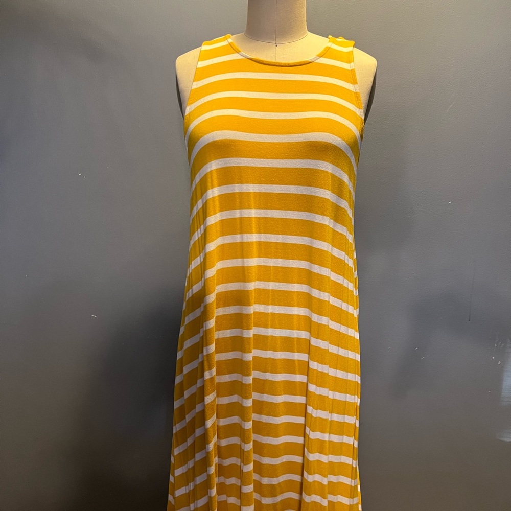 Cotton striped tank top style dress great for the beach or a sunny day!